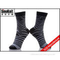 Breathable Zebra Cotton Crew Man Casual Socks with Black An